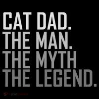 Cat Dad The Man Myth Legend Flatbill Hat