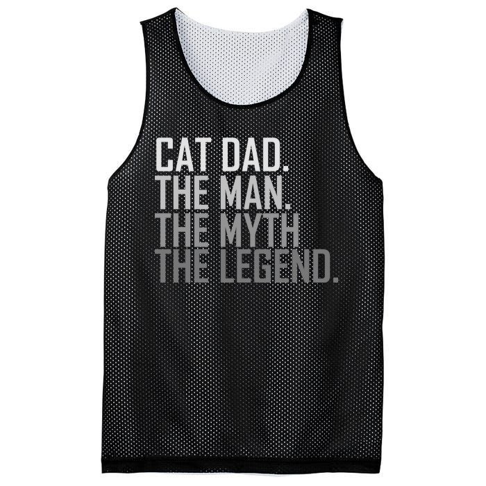 Cat Dad The Man Myth Legend Mesh Reversible Basketball Jersey Tank