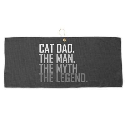 Cat Dad The Man Myth Legend Large Microfiber Waffle Golf Towel