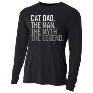 Cat Dad The Man Myth Legend Cooling Performance Long Sleeve Crew