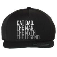 Cat Dad The Man Myth Legend Wool Snapback Cap