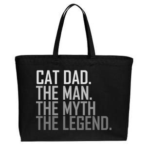 Cat Dad The Man Myth Legend Cotton Canvas Jumbo Tote