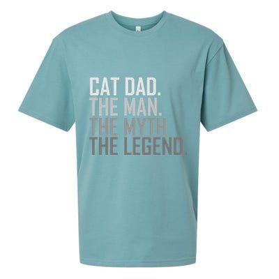 Cat Dad The Man Myth Legend Sueded Cloud Jersey T-Shirt
