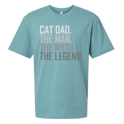 Cat Dad The Man Myth Legend Sueded Cloud Jersey T-Shirt