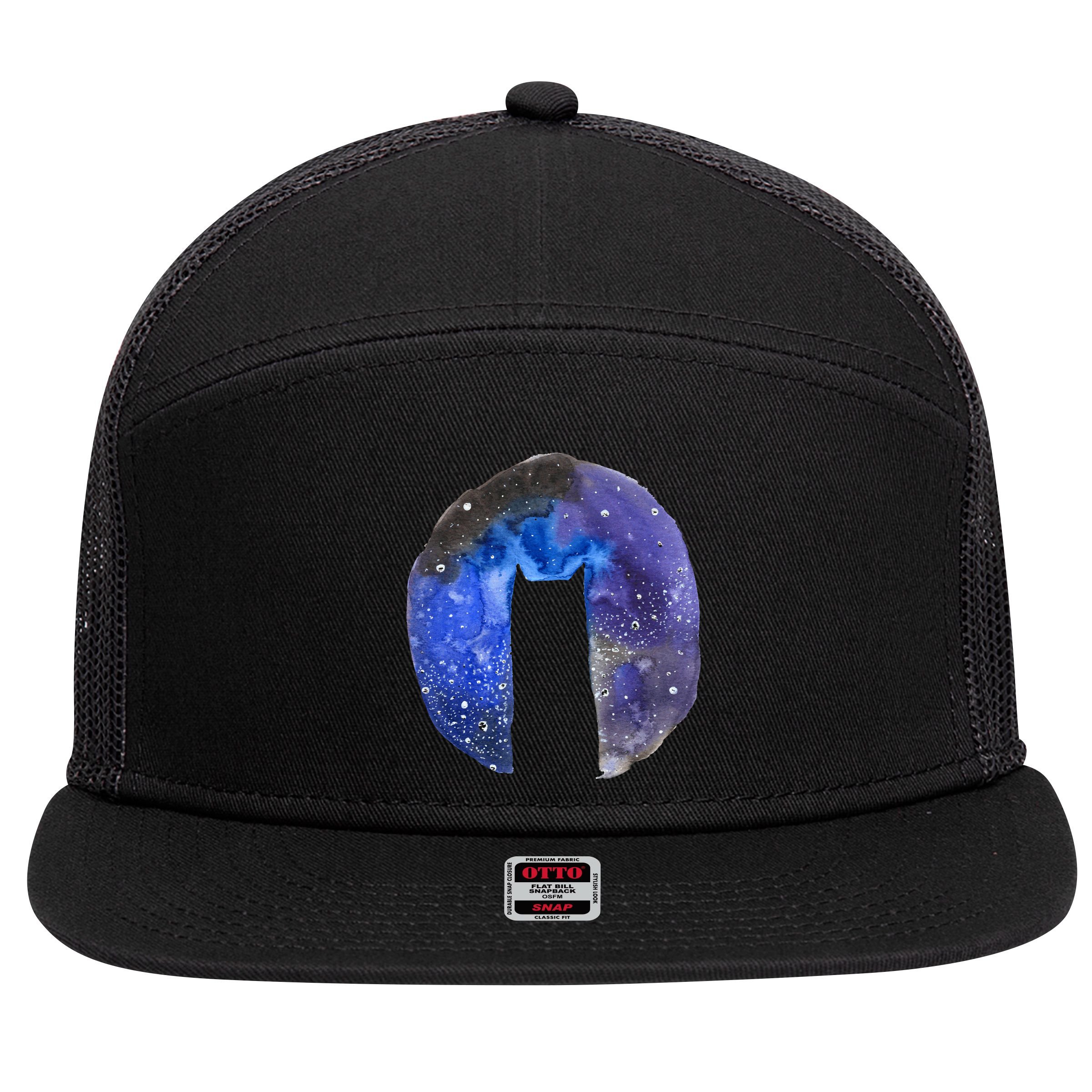 Cat Galaxy 7 Panel Mesh Trucker Snapback Hat