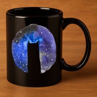 Cat Galaxy 11oz C Handle Ceramic Mug