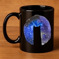 Cat Galaxy 11oz C Handle Ceramic Mug
