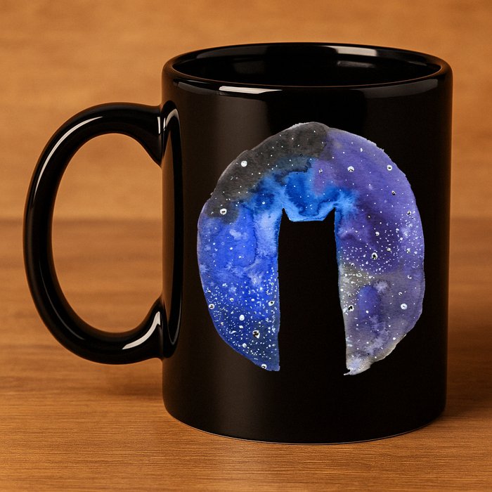 Cat Galaxy 11oz C Handle Ceramic Mug