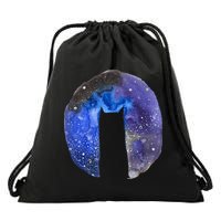 Cat Galaxy Drawstring Bag