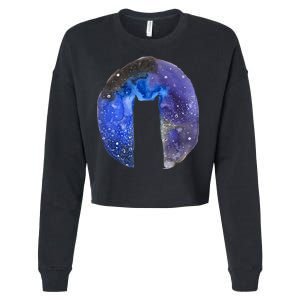 Cat Galaxy Cropped Pullover Crew