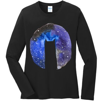 Cat Galaxy Ladies Long Sleeve Shirt