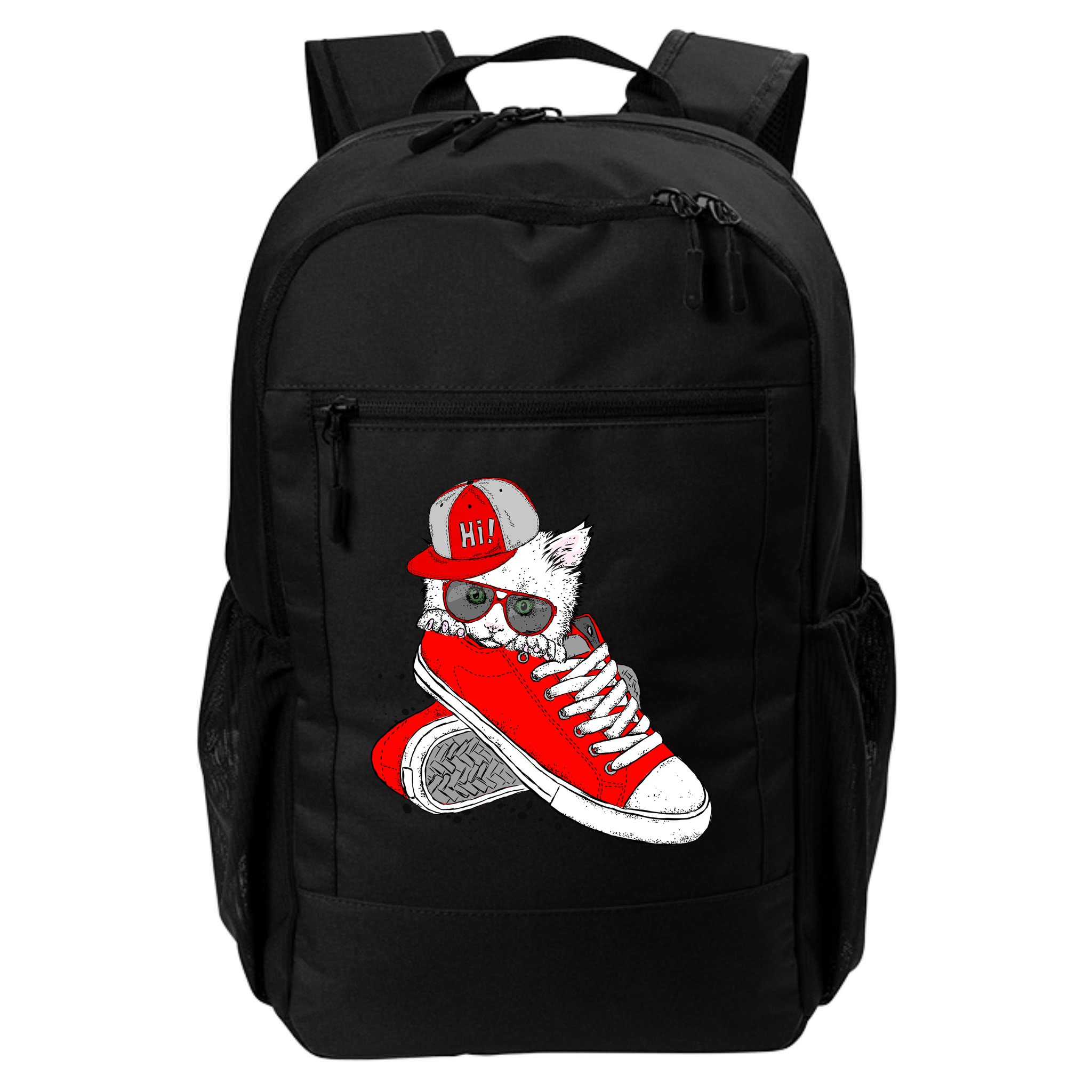 Cat In Red Sneakers Backpack