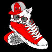 Cat In Red Sneakers 16oz Travel Tumbler