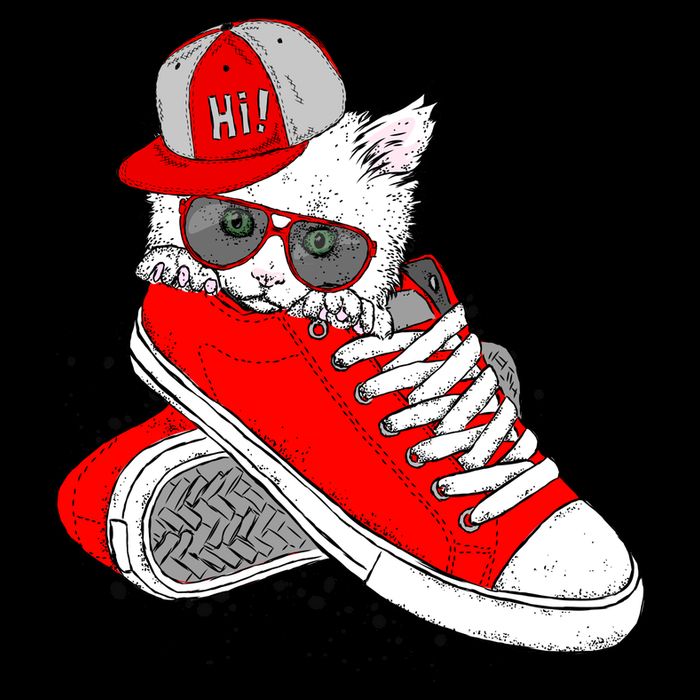 Cat In Red Sneakers 16oz Travel Tumbler