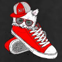 Cat In Red Sneakers Tumbler