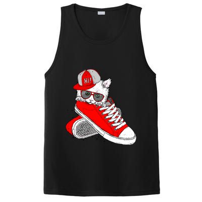 Cat In Red Sneakers PosiCharge Competitor Tank