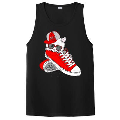 Cat In Red Sneakers PosiCharge Competitor Tank