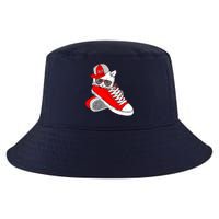 Cat In Red Sneakers Cool Comfort Performance Bucket Hat