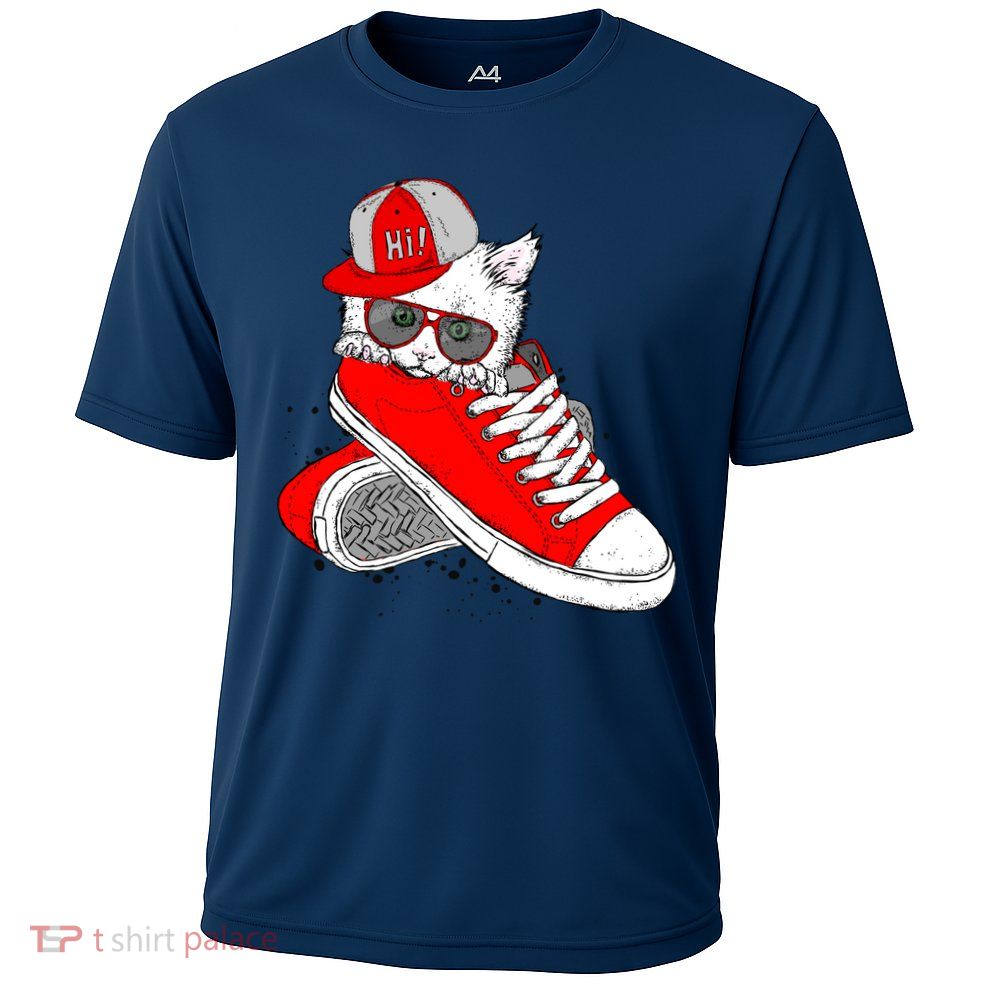 Cat In Red Sneakers Performance Shirt