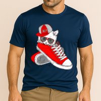 Cat In Red Sneakers Performance Shirt