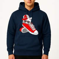 Cat In Red Sneakers Hoodie