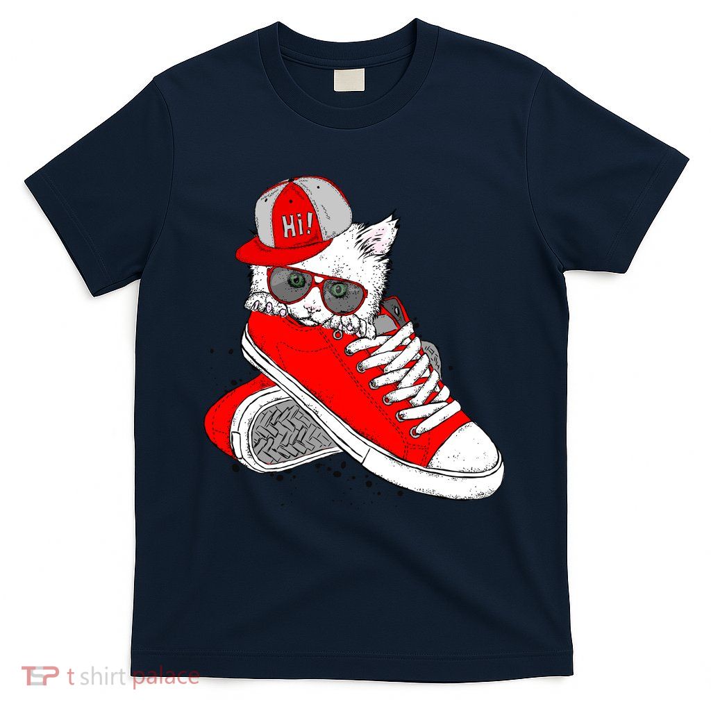 Cat In Red Sneakers T-Shirt