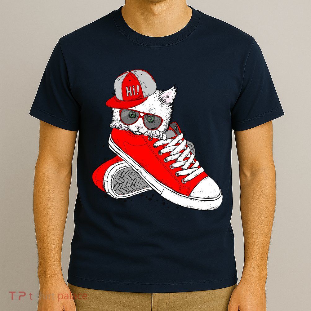 Cat In Red Sneakers T-Shirt
