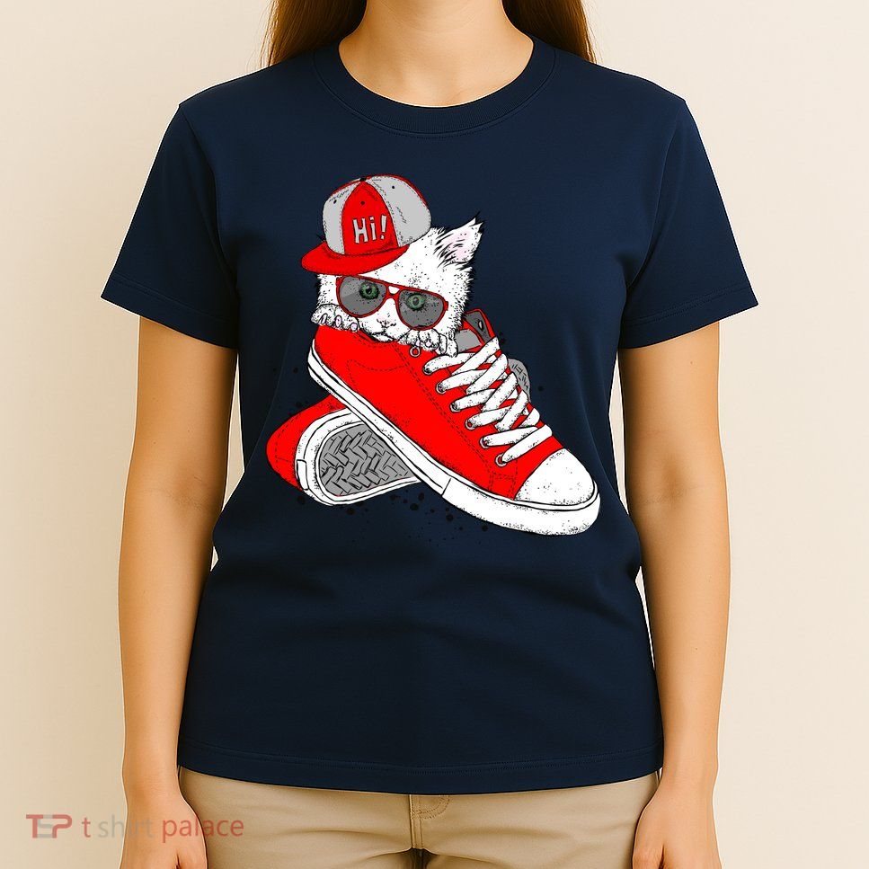 Cat In Red Sneakers T-Shirt
