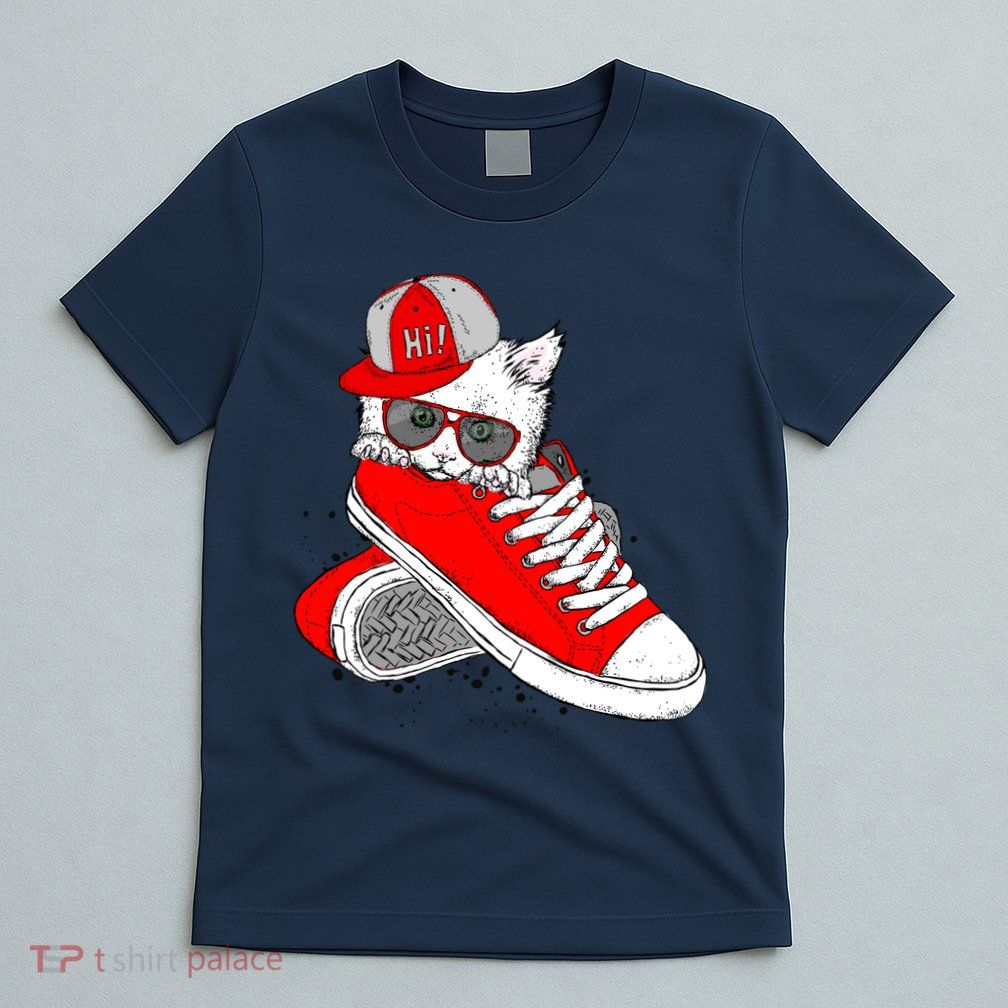 Cat In Red Sneakers T-Shirt