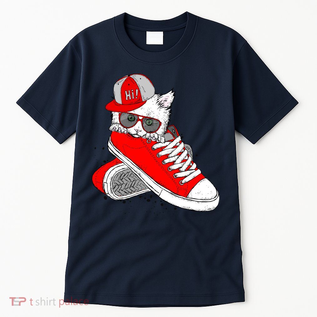 Cat In Red Sneakers Tall T-Shirt