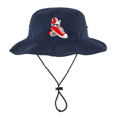 Cat In Red Sneakers Bucket Hat