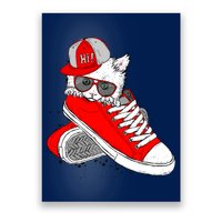 Cat In Red Sneakers Poster