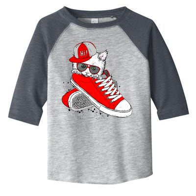 Cat In Red Sneakers Toddler Fine Jersey T-Shirt