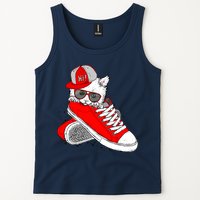 Cat In Red Sneakers Tank Top