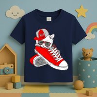 Cat In Red Sneakers Toddler T-Shirt