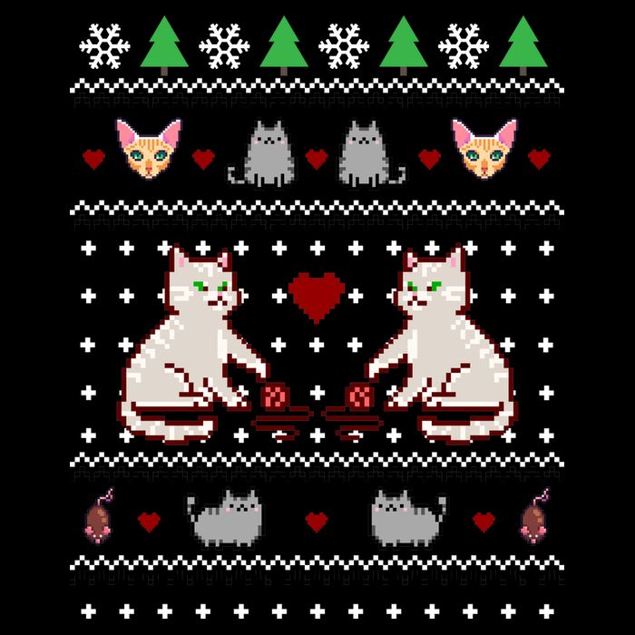 Cat Lover Ugly Christmas Cooling Performance Crew T-Shirt