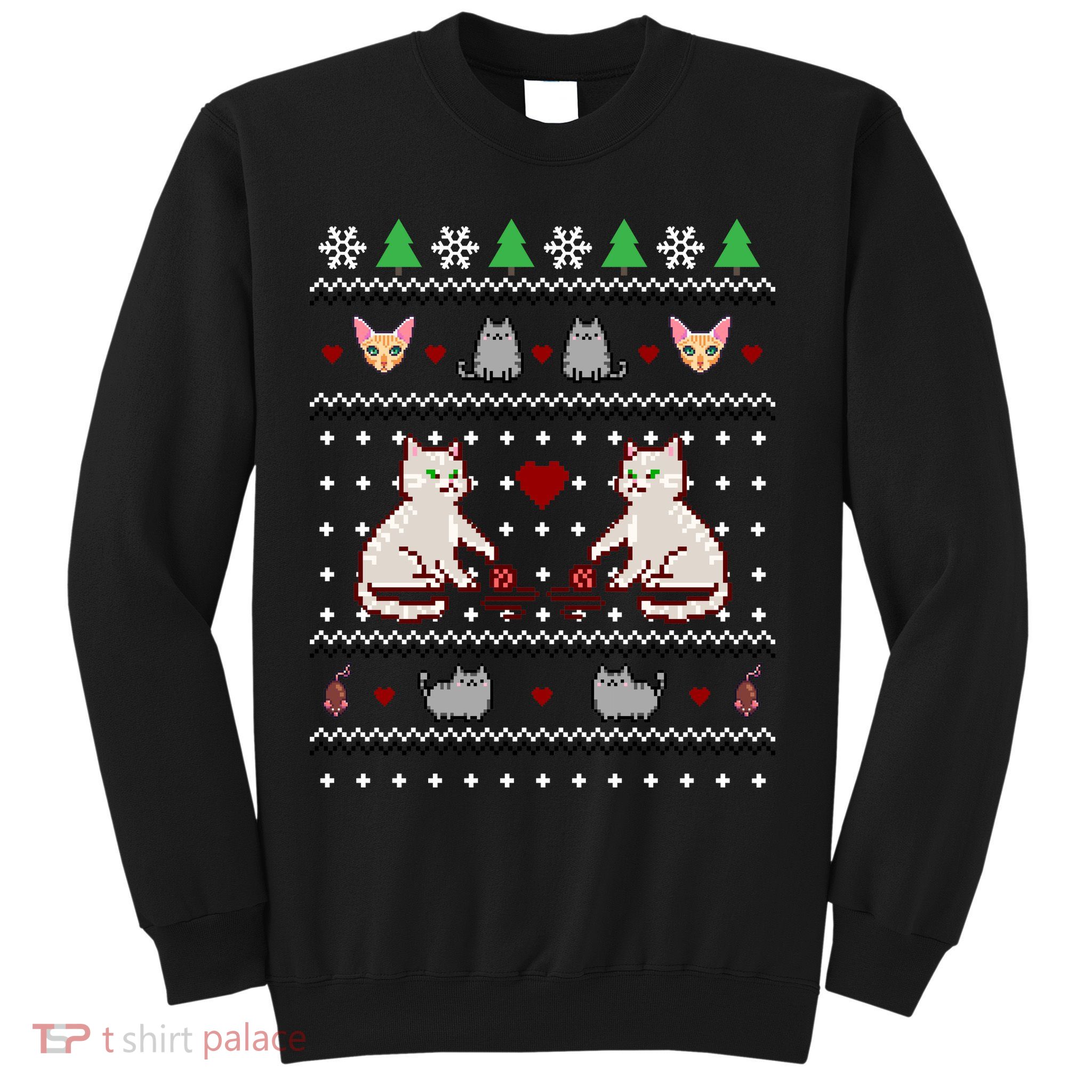 Cat Lover Ugly Christmas Sweatshirt