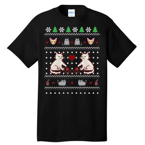 Cat Lover Ugly Christmas Tall T-Shirt