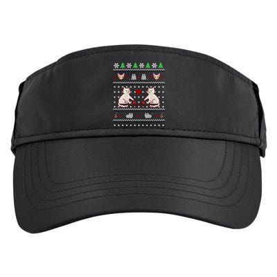 Cat Lover Ugly Christmas Adult Drive Performance Visor