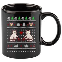 Cat Lover Ugly Christmas 11oz C Handle Ceramic Mug