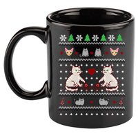 Cat Lover Ugly Christmas 11oz C Handle Ceramic Mug