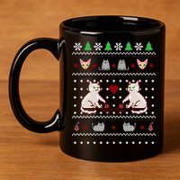 Cat Lover Ugly Christmas 11oz C Handle Ceramic Mug