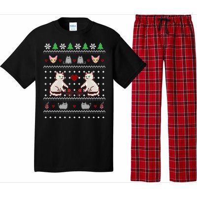 Cat Lover Ugly Christmas Pajama Set