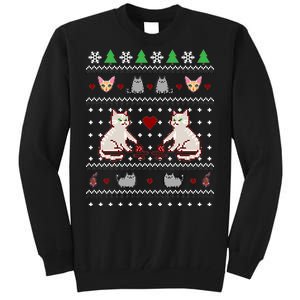 Cat Lover Ugly Christmas Tall Sweatshirt