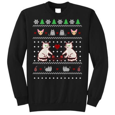 Cat Lover Ugly Christmas Tall Sweatshirt