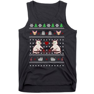 Cat Lover Ugly Christmas Tank Top