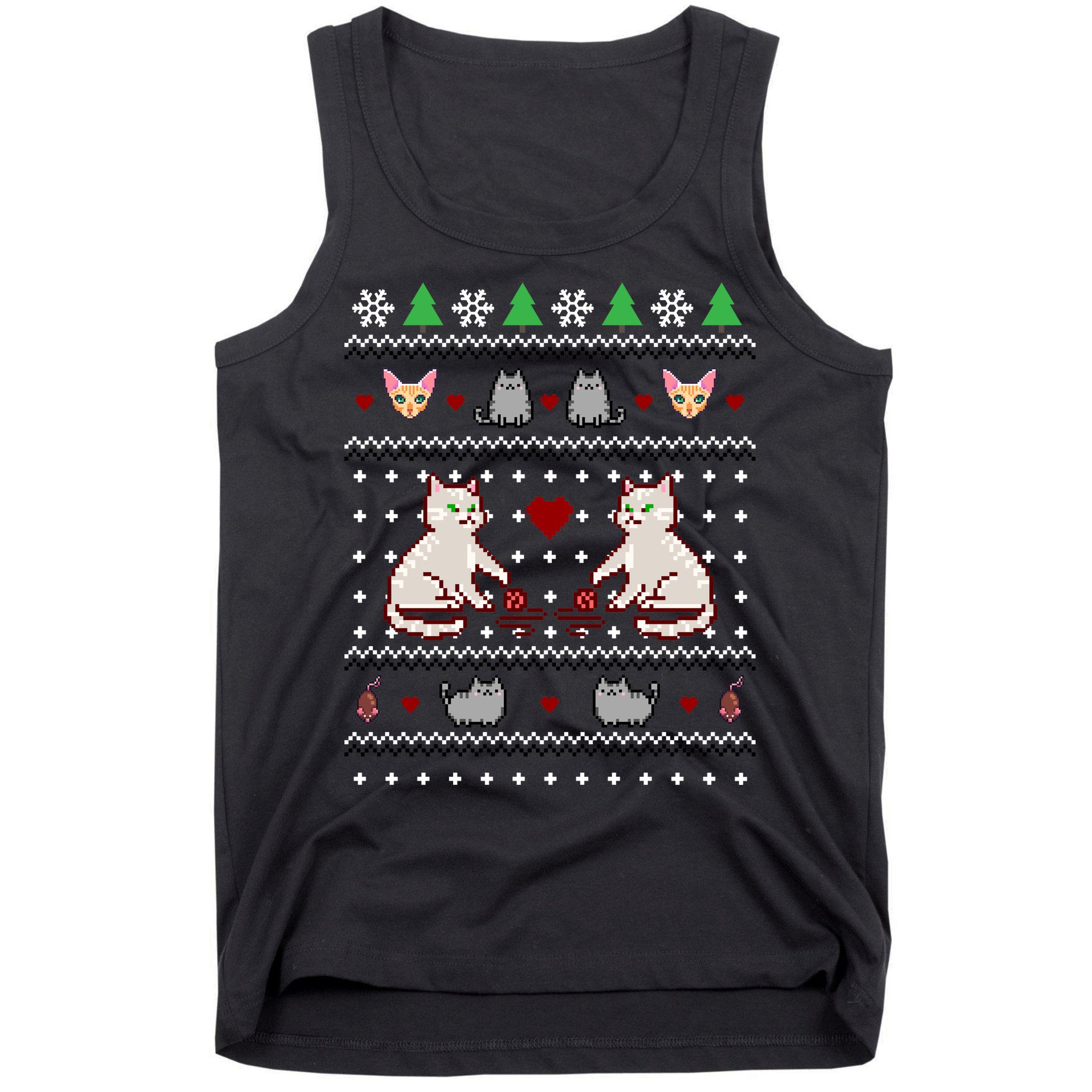 Cat Lover Ugly Christmas Tank Top