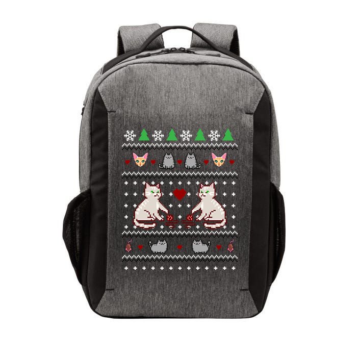 Cat Lover Ugly Christmas Vector Backpack