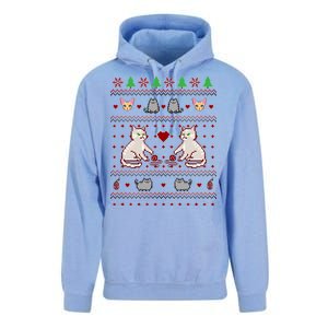 Cat Lover Ugly Christmas Unisex Surf Hoodie