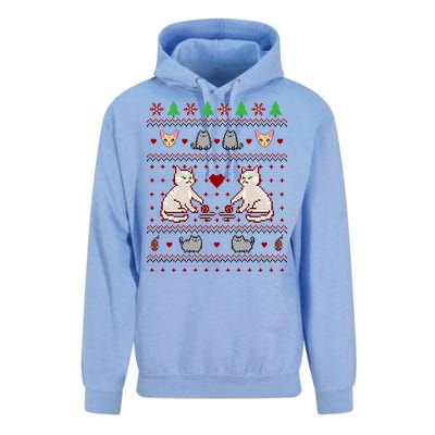 Cat Lover Ugly Christmas Unisex Surf Hoodie